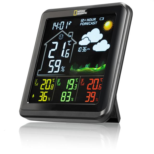 National Geographic Wide-View Display Weather Station with Outdoor Sen —  Explore Scientific